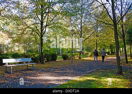 I giardini del centro termale, Bad Konigshofen Foto Stock