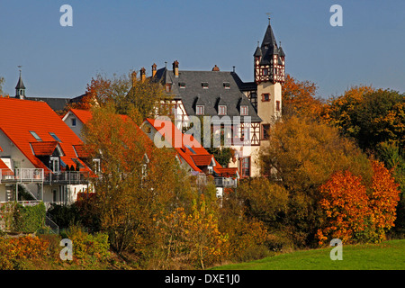 Nuovo castello costruito 1881-83 da Waldemar conte di Oriola architetto Gabriel von Seidl Schoneck-Budesheim district Main-Kinzig Hesse Foto Stock