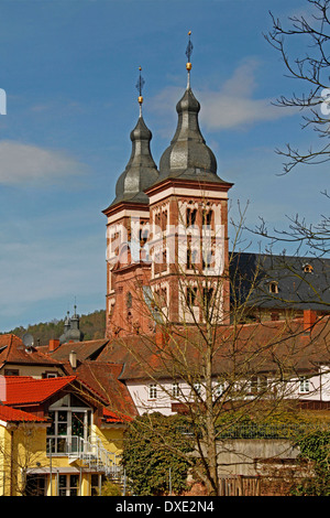 Abbazia di Amorbach, chiesa abbaziale, abbazia benedettina, Amorbach, Odenwald, Miltenberg distretto, bassa Franconia, Baviera, Germania Foto Stock