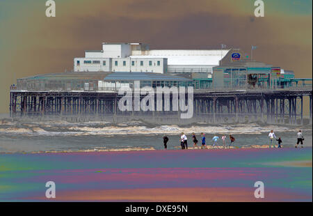 Il Pier di Blackpool, Lancashire.N/W in Inghilterra. Foto Stock