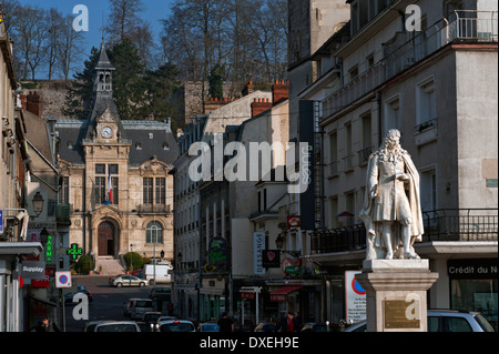 Chateau-Thierry, Francia. Marzo 2014 Château-Thierry è un comune nel nord della Francia di circa 56 miglia ad est-nord-est di Parigi Foto Stock