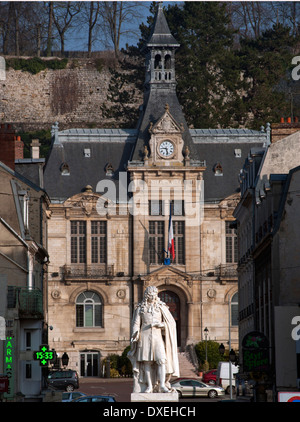 Chateau-Thierry, Francia. Marzo 2014 Château-Thierry è un comune nel nord della Francia di circa 56 miglia ad est-nord-est di Parigi Foto Stock