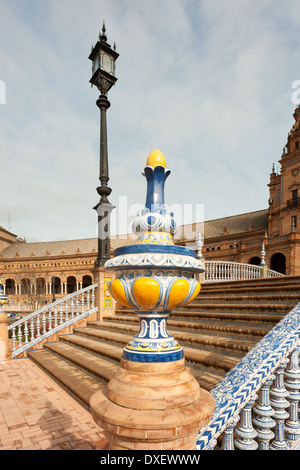 Plaza de Espana, Siviglia, Spagna sul bordo del Parco Maria Luisa. Foto Stock