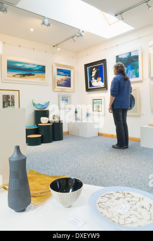 Interno di Milton Galleria d'arte vicino a Banchory, Deeside, Aberdeenshire, Scozia. Foto Stock