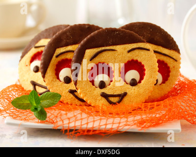 Funny cookies. Ricetta disponibile. Foto Stock