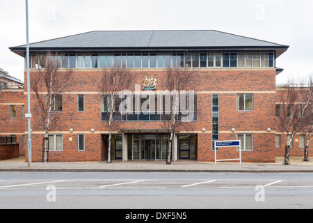 Audizione di famiglia corte a Sheffield combinato di corte, Sheffield, Yorkshire, Inghilterra, Regno Unito Foto Stock