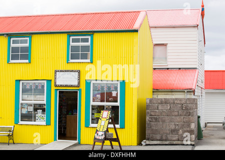 Un negozio di articoli da regalo in Port Stanley nelle isole Falkland. Foto Stock