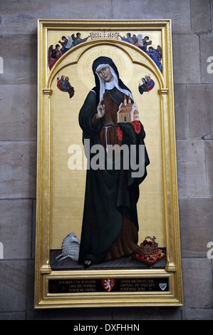 Immagine della Vergine Maria la benedizione del duomo, la cattedrale di San Vito, Praga, Boemia, Repubblica Ceca Foto Stock