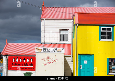 Il centro Pvisitor in Port Stanley, la capitale delle Isole Falkland. Foto Stock