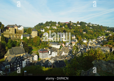 Città vecchia di Monschau, Nord Reno-Westfalia, Germania Foto Stock