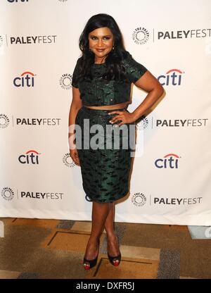 Los Angeles, CA, Stati Uniti d'America. 25 Mar, 2014. Mindy Kaling presso gli arrivi per il progetto MINDY panel di discussione alla XXXI Paleyfest annuale 2014, Dolby Theatre a Hollywood e Highland Center, Los Angeles, CA, 25 marzo 2014. Credito: Dee Cercone/Everett raccolta/Alamy Live News Foto Stock