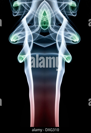 Progettazione astratta realizzata fotografando il fumo Foto Stock