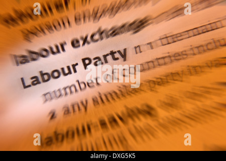 Il partito laburista è un grande a sinistra del centro di partito politico britannico Foto Stock