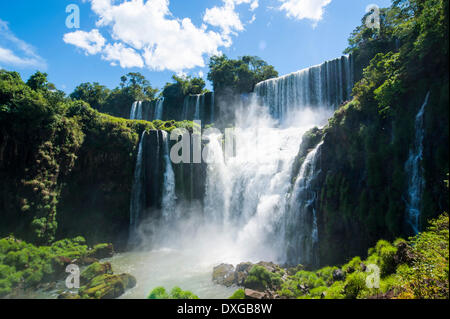 Cascate di Iguazú, Iguazú Parco Nazionale, sito Patrimonio Mondiale dell'UNESCO, Argentina Foto Stock