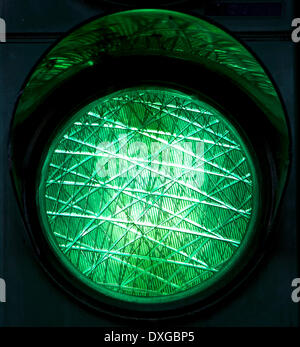 Il semaforo verde, Nord Reno-Westfalia, Germania Foto Stock