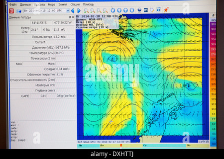 Un meteo redout per il passaggio di Drake a bordo della Akademik Sergey Vavilov, un ghiaccio nave rafforzato Foto Stock