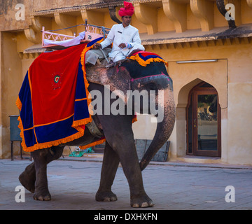 Amer Fort si trova in Amer 6,8 mi da Jaipur, stato del Rajasthan, India