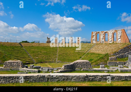 Gubbio. Teatro romano. Umbria. L'Italia. Europa Foto Stock