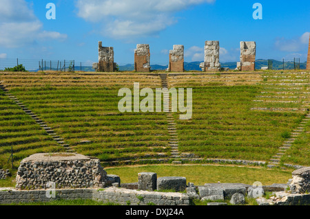 Gubbio. Teatro romano. Umbria. L'Italia. Europa Foto Stock