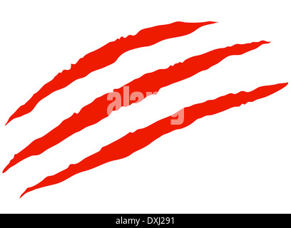 Artiglio vettore graffi Foto Stock