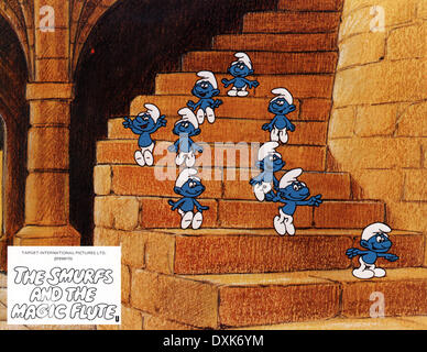 I puffi E IL FLAUTO MAGICO Foto Stock