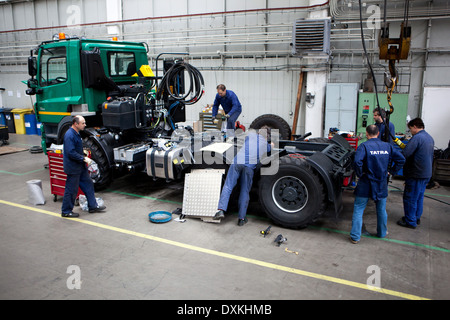 Tatra, carrelli di produzione, Koprivnice Repubblica Ceca industria automobilistica Foto Stock