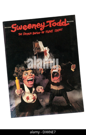 Programma per il 1980 la produzione di Sweeney Todd di Stephen Sondheim al Theatre Royal Drury Lane. Foto Stock