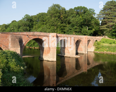 Ponte Bredwardine, fiume Wye, Herefordshire, England, Regno Unito Foto Stock