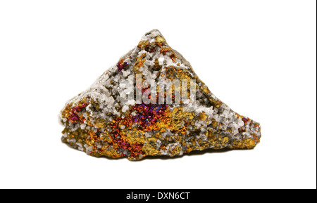 Calcopirite con Calcite e dolomite Foto Stock