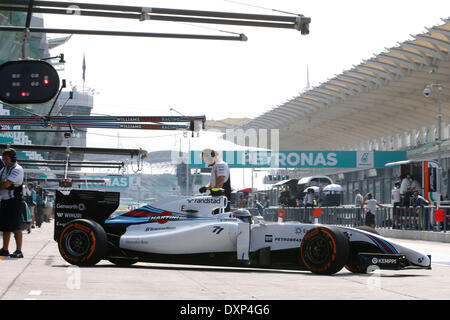 Motorsports: FIA Formula One World Championship 2014, il Gran Premio della Malesia, #77 Valtteri Bottas (FIN, Williams Martini Racing), Foto Stock