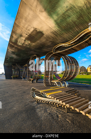 La più lunga spiaggia di LITTLEHAMPTON, WEST SUSSEX, Regno Unito Foto Stock