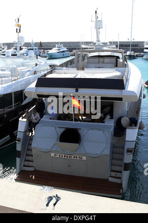 Lo yacht Fortuna, precedentemente di proprietà della famiglia reale spagnola a vela in Mallorca. Attualmente denominata Foners Foto Stock