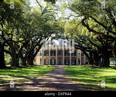 "La grande casa' mansion a Oak Alley Plantation in New Orleans, STATI UNITI D'AMERICA Foto Stock