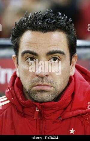 Vicente Calderón Stadium, Madrid, Spagna. Mar 5, 2013. Xavi (ESP), 5 marzo 2013 - Calcetto : internazionale amichevole tra la Spagna e l'Italia, al Vicente Calderón Stadium, Madrid, Spagna. © AFLO/Alamy Live News Foto Stock