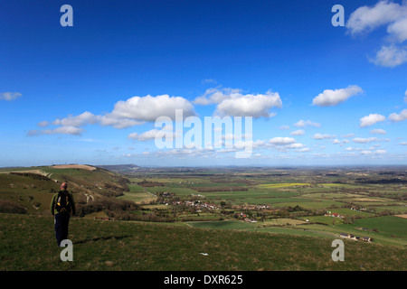 Ditchling Beacon spot bellezza, South Downs National Park, Sussex County, England, Regno Unito Foto Stock