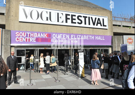 Southbank, Londra, Regno Unito. Il 29 marzo 2014. La Vogue Festival nella Queen Elizabeth Hall a Londra il Southbank. Credito: Matteo Chattle/Alamy Live News Foto Stock