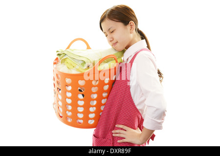 Casalinga stanca Foto Stock