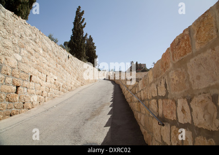 Cimitero ebraico sul Monte degli Ulivi, a Gerusalemme, Israele. Foto Stock