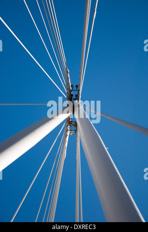 Famosa vista lungo e intorno al fiume Tamigi a Londra vicino a London Eye Foto Stock