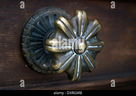 Veneziano Doorhandle dorato di Murano, Venezia Isola Foto Stock