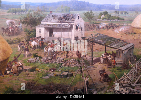 Chirurgo opera nell ospedale di fortuna durante la battaglia di Gettysburg infuria - USA GUERRA CIVILE - 3 Luglio 1863 Foto Stock