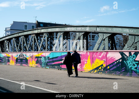 Dipinto di ponte in Camden, NW1, London, Regno Unito Foto Stock