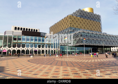 Il Birmingham Repertory Theatre e la nuova biblioteca centrale Foto Stock