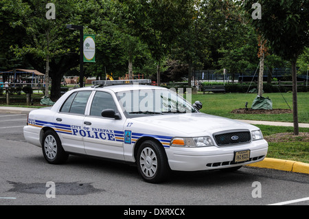 Città di Fairfax polizia Ford Crown Victoria auto della polizia, Fairfax City, Virginia Foto Stock