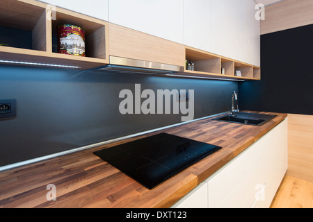 Dettaglio della moderna cucina interno Foto Stock