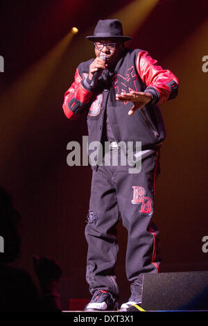 Hammond, Indiana, Stati Uniti d'America. 28 Mar, 2014. Il cantante-cantautore BOBBY BROWN suona dal vivo presso la sede all'interno del casinò a ferro di cavallo in Hammond, Indiana © Daniel DeSlover/ZUMAPRESS.com/Alamy Live News Foto Stock