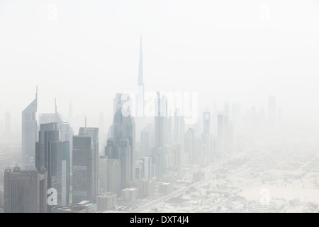 Vista del paesaggio urbano, Dubai, Emirati Arabi Uniti Foto Stock