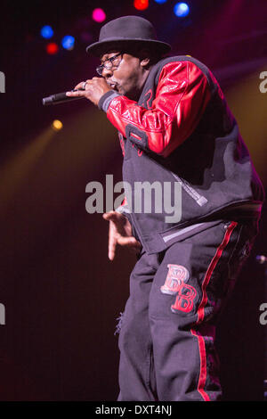 Hammond, Indiana, Stati Uniti d'America. 28 Mar, 2014. Il cantante-cantautore BOBBY BROWN suona dal vivo presso la sede all'interno del casinò a ferro di cavallo in Hammond, Indiana © Daniel DeSlover/ZUMAPRESS.com/Alamy Live News Foto Stock