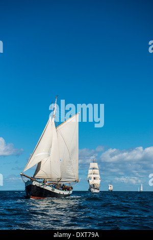 Tecla, Europa e Oosterschelde sulla Port Phillip Foto Stock