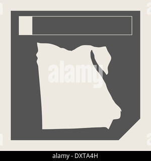 Egitto pulsante mappa in risposta flat web design pulsante mappa isolato con percorso di clipping. Foto Stock